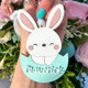 Cute Bunny Easter Name Tag, Easter Basket Tags, Easter Basket