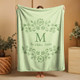 Personalized Family Name Blanket, Last Name Initials Blanket