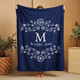 Personalized Family Name Blanket, Last Name Initials Blanket