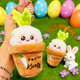 Personalized Easter radish .Pluckable radish plush toy keychain