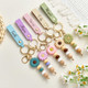 Personalised Daisy Beaded Keyring for Girls