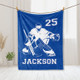 Personalized Hockey Blanket, Custom Name Number Blankets