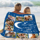 Personalized Photo Blanket for Anniversary,Custom Couples Blanket