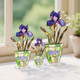 Personalized Faux Stained Glass Birth Flower Pot Acrylic Plaque