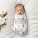 Girl Bunny Blanket, Easter Floral Baby Blanket, Easter Swaddle