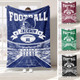 Personalized Football Blanket, Custom Name Number Football Player Blankets