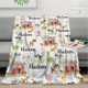 Personalized Text Customization, Animal Farm Print Blanket