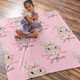 Easter Bunny Blanket-Baby Name Blanket-Bunny Baby