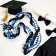 Personalized Tri-Color Graduation Lei, Custom 3 Ribbon Colors, Class of 2026 Senior Gift