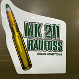 MK 211 Raufoss Sticker- 100% USA Made - UV Resistant. FREE SHIPPING ON ORDERS OVER $299, NO TAX OUTSIDE WI