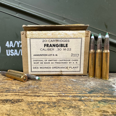 Des Moines 1945 30-06 M22 Frangible, 110 Gr., 1 Rd. FREE SHIPPING ON ...