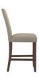 Atlas Walnut Brown Upholstered Barstool - Side Silo