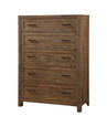 Richmond Coffee Brown 5-Drawer Chest - Silo Angle