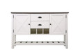 Aspen Dark Brown And Distressed White Server Front Silo