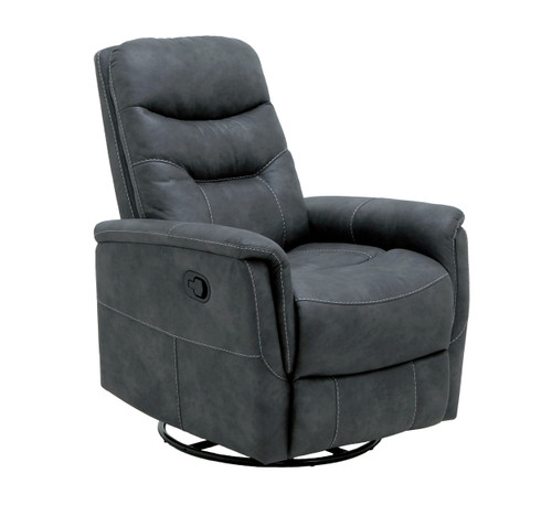 Karna Charcoal Gray Swivel Gliding Recliner