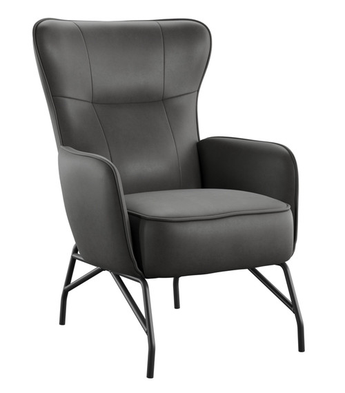 River Black Accent Chair - Angle Silo