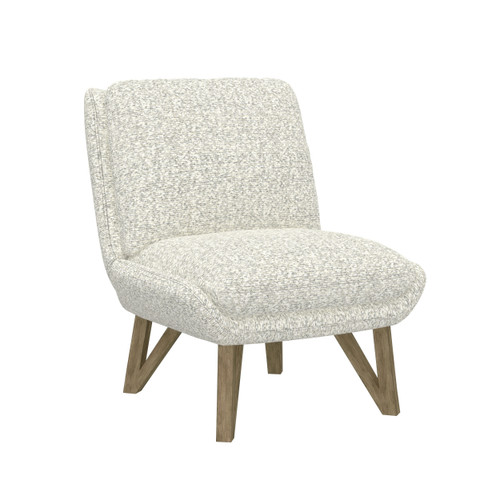 Fiona Cream Armless Upholstered Accent Chair - Angle Silo