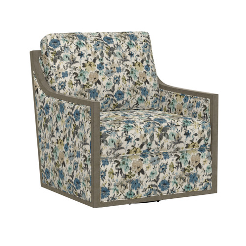 Carmen Blue Meadow Swivel Chair Angle Silo