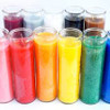 7 day candles in glass jars - assorted solid colors