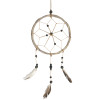 Dreamcatcher - Jute, Black Beads & Feathers 16"