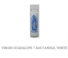 7 Day Candle Virgin Guadalupe White