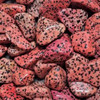 Jasper Dalmatian Dyed Red Tumbled Stone 1"