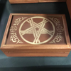 Box Acacia Wood Laser Etched Pentacle 5" x 7”