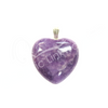 Gemstone Heart Pendant w/ Bail and Chain 25mm