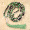 Jap Mala Ruby Zoisite & Hematite w/ Tree and Metal Spacers