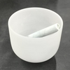 Singing Bowl Crystal Frosted White 8-9" diameter