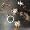 Dream Catcher - Natural Colors w/ Feathers & Beads 9.75"
