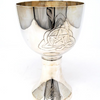 Chalice Silver Plated - Pentagram in Triquetra 5" x 6"