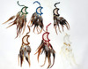 Dream Catcher - 2.5" Crescent Moon with feathers & Beads