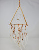 Dream Catcher - 5" Rattan Triangle Natural with Feathers & Beads