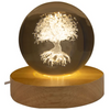 Crystal Ball 3D Laser Engraved w/ Stand Assorted Designs - Select