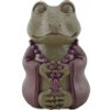 Frog Meditating Wearing Mala Resin 7"