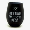 Glass Cup Resting Witch Face