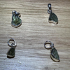 Moldavite Rough Sterling Silver Pendant .75" - 1" w/ Cord