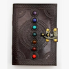 Journal Leather 5x7 Chakra Design w/ True Gemstones
