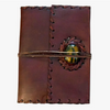 Journal Leather 5x7 Tiger Eye Gemstone Inset w/ Cord