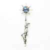 Star Dancer SS Pendant w/ Gemstone Inset