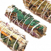 Smudge Wand - White Sage & 7 Herbs - Mullien Peppermint Rosemary Lavender Lemongrass Rue Eucalyptus 4"