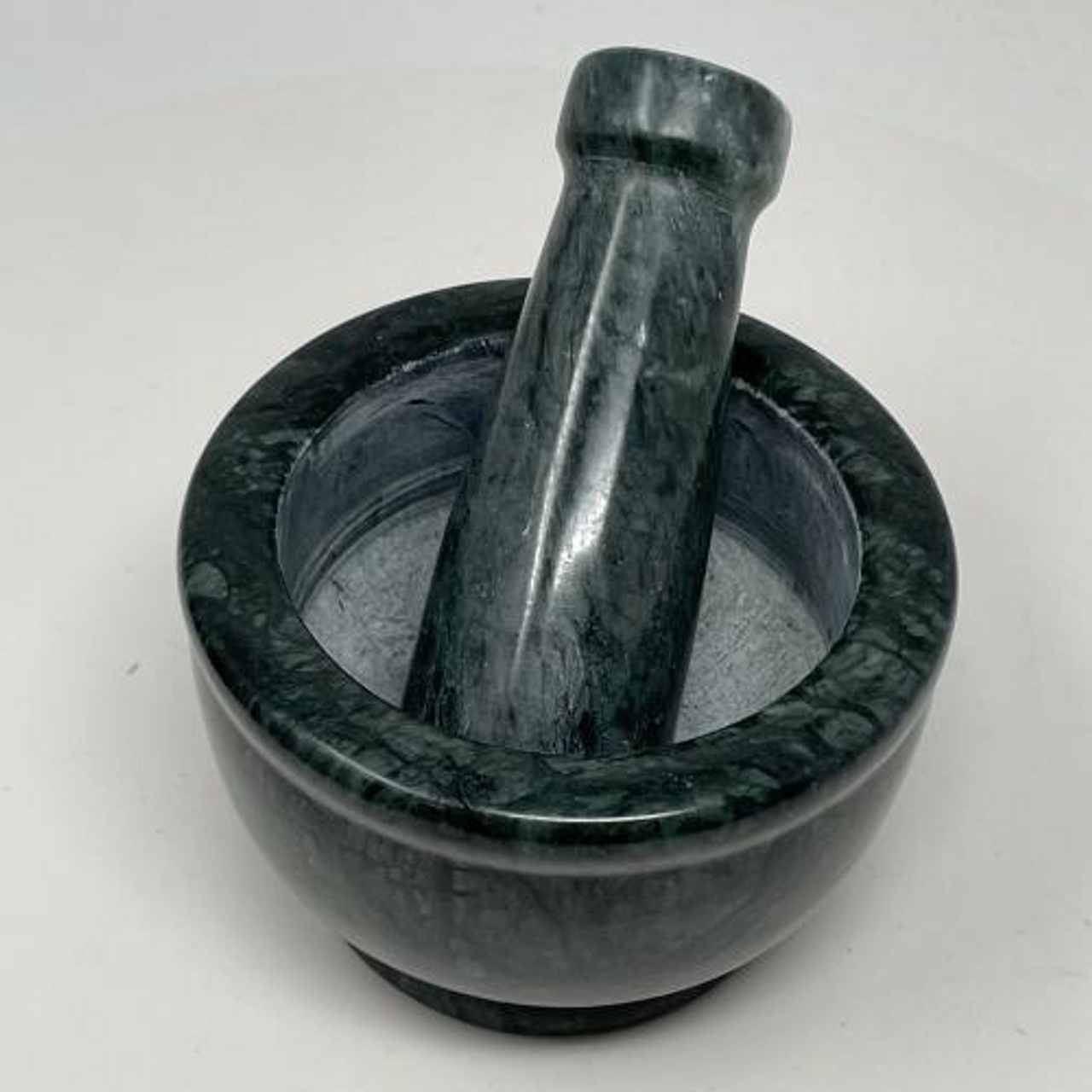 Mortar & Pestle Marble Green 4"