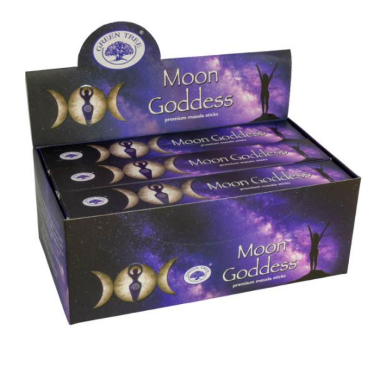 Moon Goddess Green Tree Incense Sticks 15 gm Box