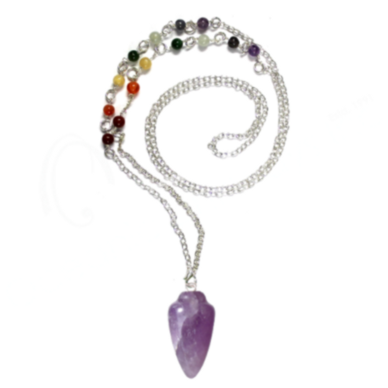 Amethyst with chakra beads