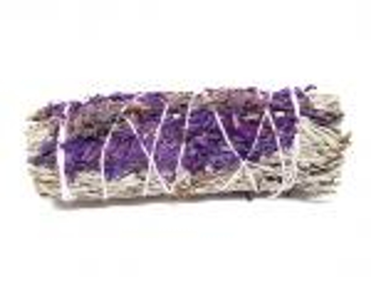 Smudge Wand - Blue Sage & Lavender 4" (pic)