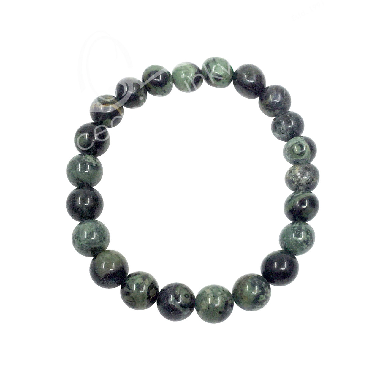 GB Jasper Kambaba 8mm  Bead Elastic Bracelet