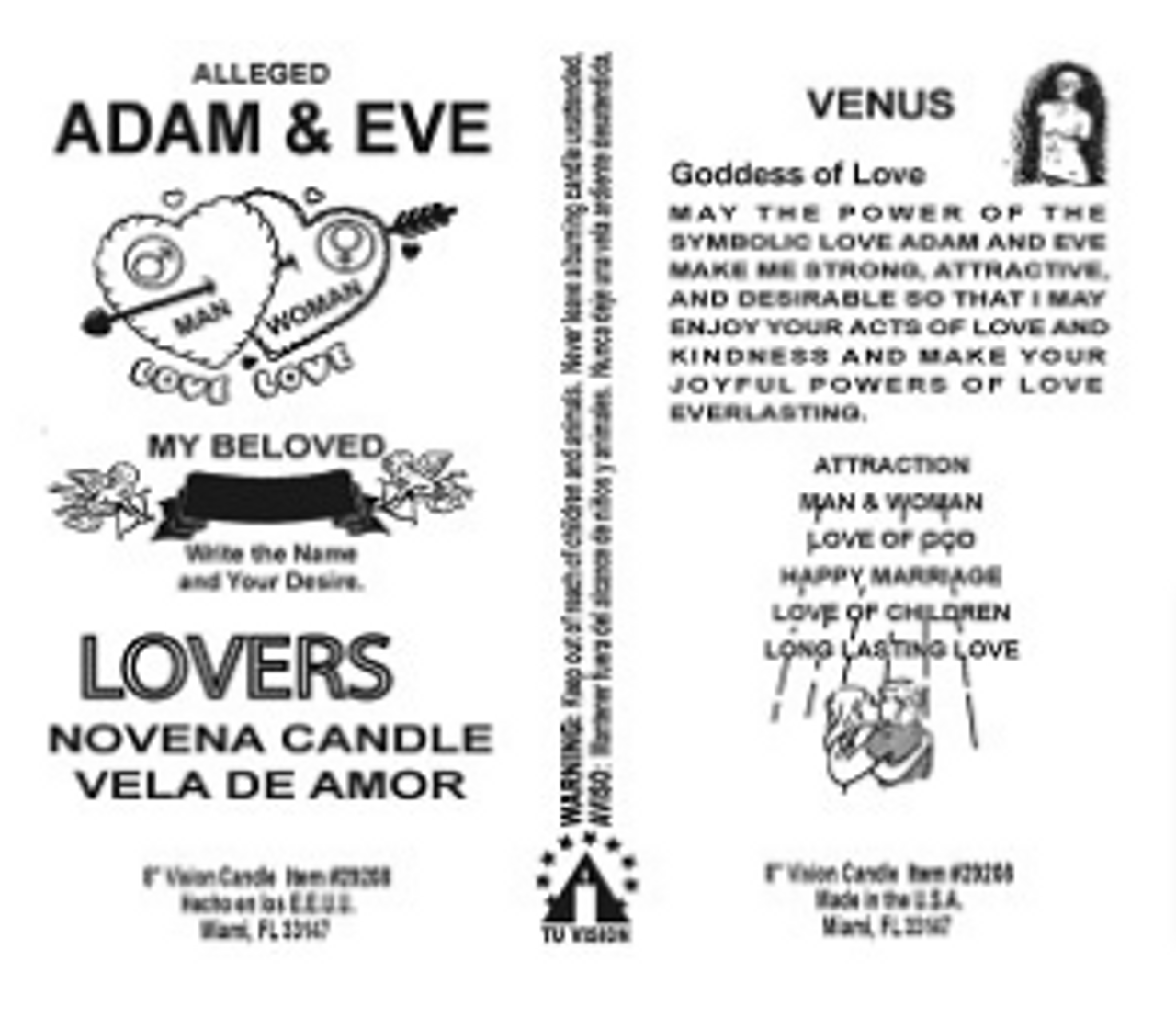 7 Day Candle Adam & Eve Pink