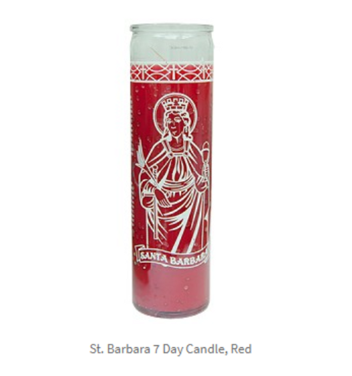 7 Day Candle St Barbara Red