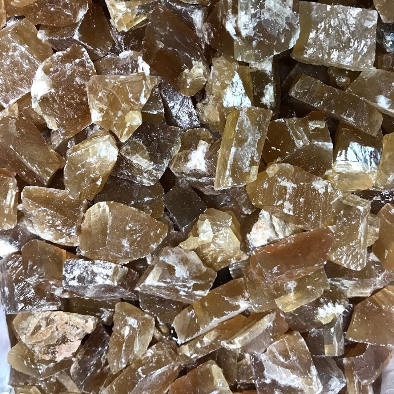 Calcite Honey Rough Stone <2"